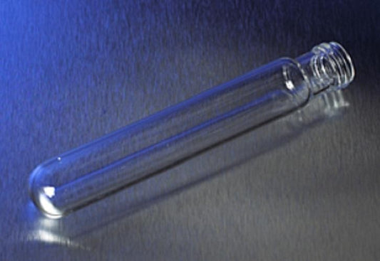 Corning-Pyrex- disposable culture tube, round bottom, screw cap style,  30ml vol, 20 x 150mm, thread 18-415-pkt/500