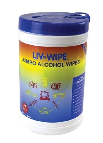 Alcohol wipes, 70% isopropanol alcohol, 420L x 145mm W, dispensed from a canister, pack 75