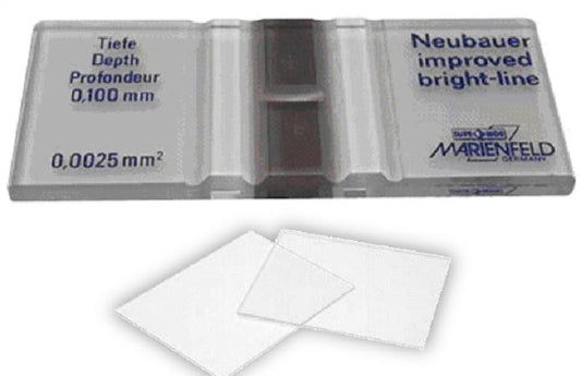 Neubauer Haemocytometer Cell Counting Chamber  improved  Bright-Line, comes with two cover slips-each