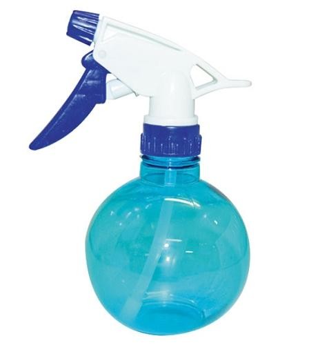 Plastic Spray Bottle 300ml, Round bottom, Blue