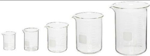 Beaker, 100mL,  low form, borosilicate glass with spout, graduated