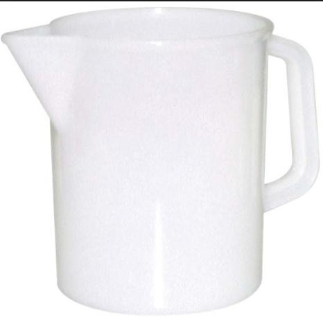 2L-Jug with handle, polypropylene plastic, graduated