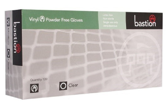 Bastion-Vinyl, Powder Free, Clear, Medium - Box/100