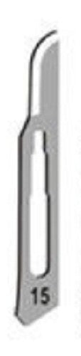 Technos-Surgical Blades, sterile, No:15, carbon steel, for handle No:3-pkt/100