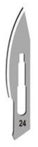 Technos-Surgical Blades, sterile, No:24, carbon steel, for handle No:4-pkt/100