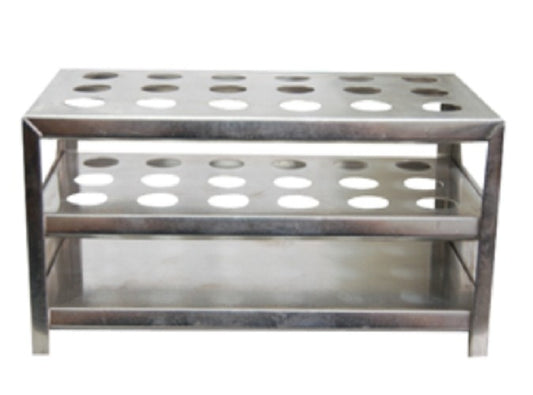 Test Tube Rack, Semi Micro, Aluminium, 13mm Diameter Tubes, 18 Holes, Each