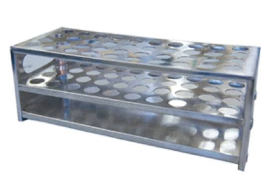Aluminium, Test Tube Rack, Semi Micro, 16mm Diameter Tubes, 40 Holes, Each