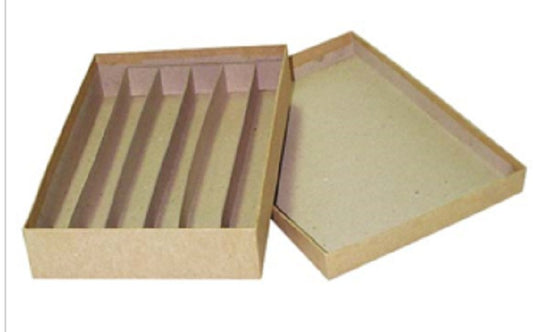 Histology Cases Cardboard, 6 Compartments of 3cm, each