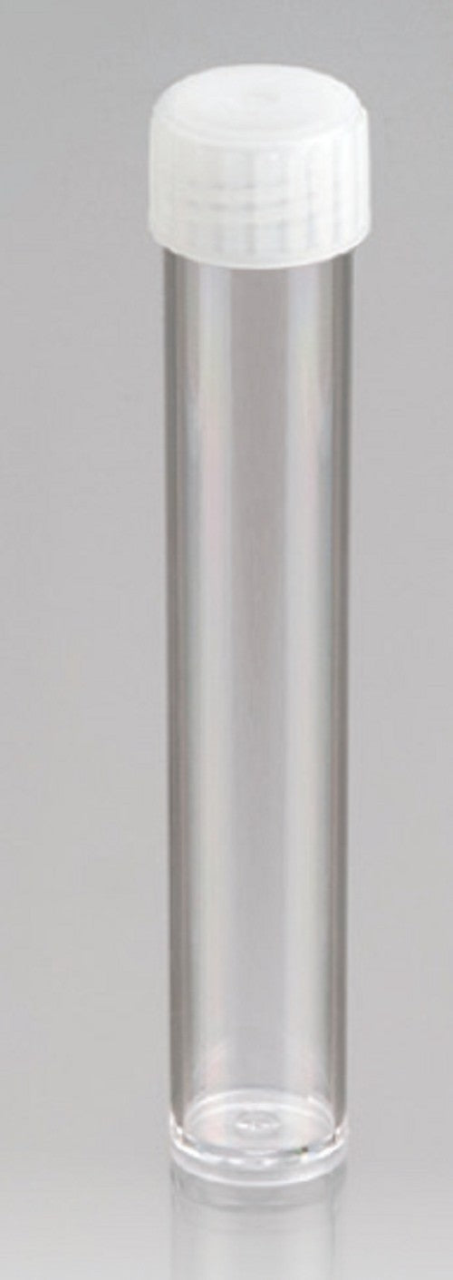 10mL-Technoplas-Polycarbonate flat bottom tube, seperate natural PP screw cap, 97mmHx16mmW, autoclavable, ctn/1,000