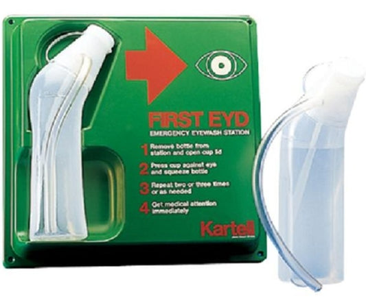 Kartell-Wall Mountable Eye Wash Station, 30 x 30 cm, Bottle Sold Separately, each