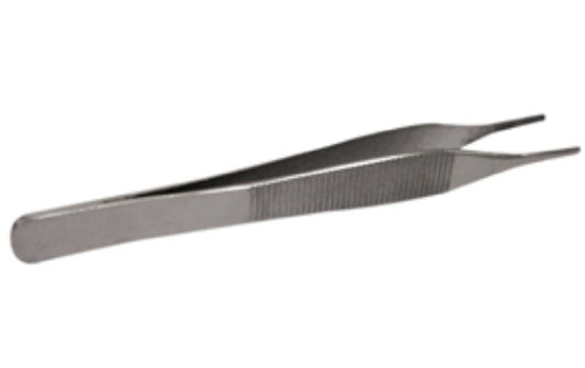 Forceps-Adson dressing forceps with serrated tip, 12.5cm length