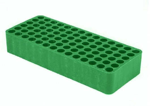 Tetra GREEN test tube racks, Dim:185x78 x31mm, suit 8-10mm tube diameter, 84 holes with drainage holes and numbering, ctn/24