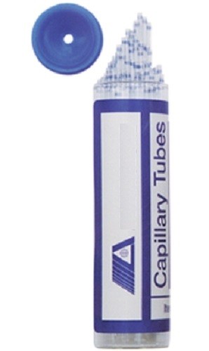 Haematocrit Tube Plain, Borosilicate glass, 75mmL, pkt/100