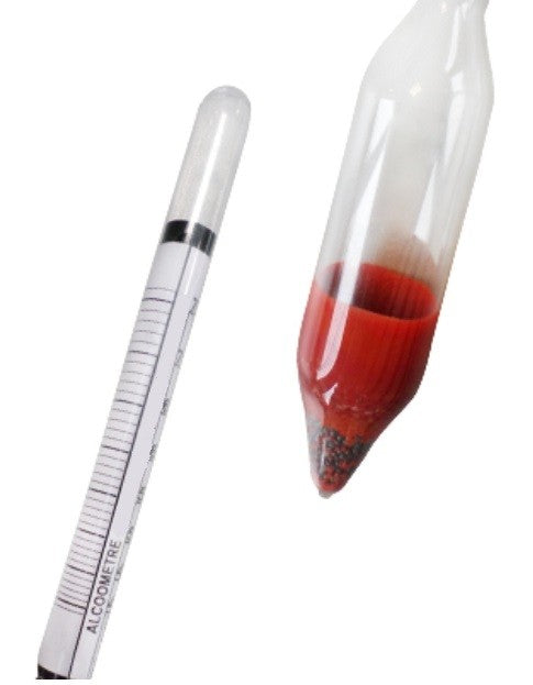 Alla France Alcoholometer, Glass, 0 - 20%/vol, supplied with certificate of conformation