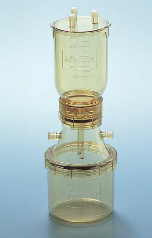Advantec Polysulfone Vacuum 47 mm Size Filter Holder, 300mL funnel with lid, 300mL receiver base, autoclavable