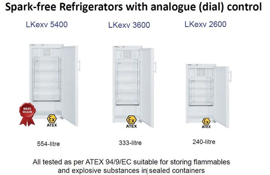 Spark-free Laboratory Refrigerators with Mechanical (dial) Controller