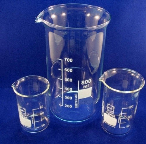 Labco Beaker, Tall Form, Borosilicate glass, white enamel grad, 400mL