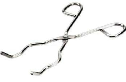 Technos Tongs for Crucibles, 200mm L, Stainless Steel, bowed type max opening, 110mm
