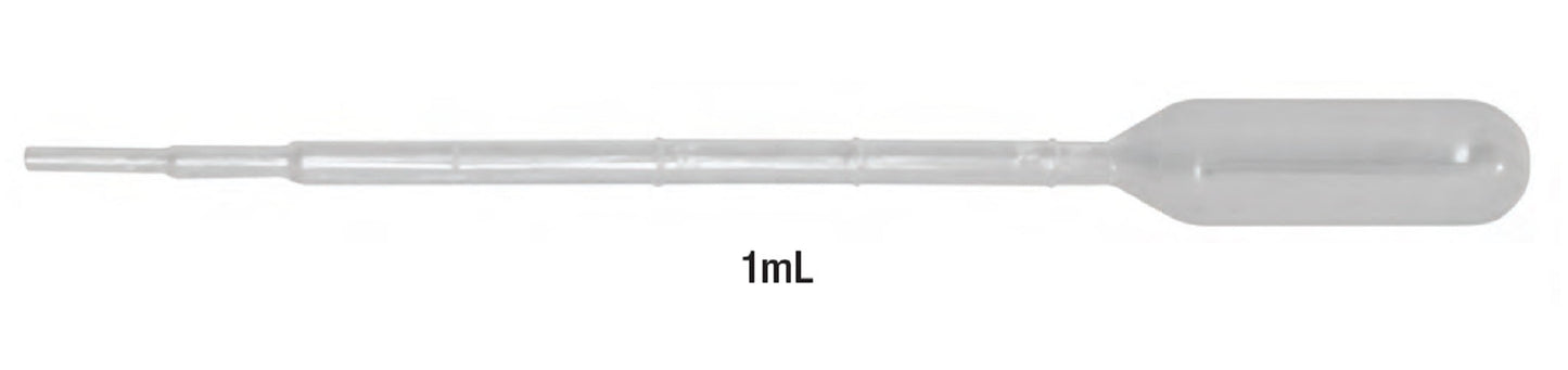 LABCO 3mLTransfer pipettes, draw 3.5mL, 16cm, plastic, grad upto 3 mL in 0.5mL inc, Capacity 7mL, sterile, pkt/20/ctn/500