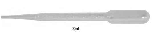LABCO 3mLTransfer pipettes, draw 3.5mL, 16cm, plastic, grad upto 3 mL in 0.5mL increments, capacity 7mL, bulk, ctn/500