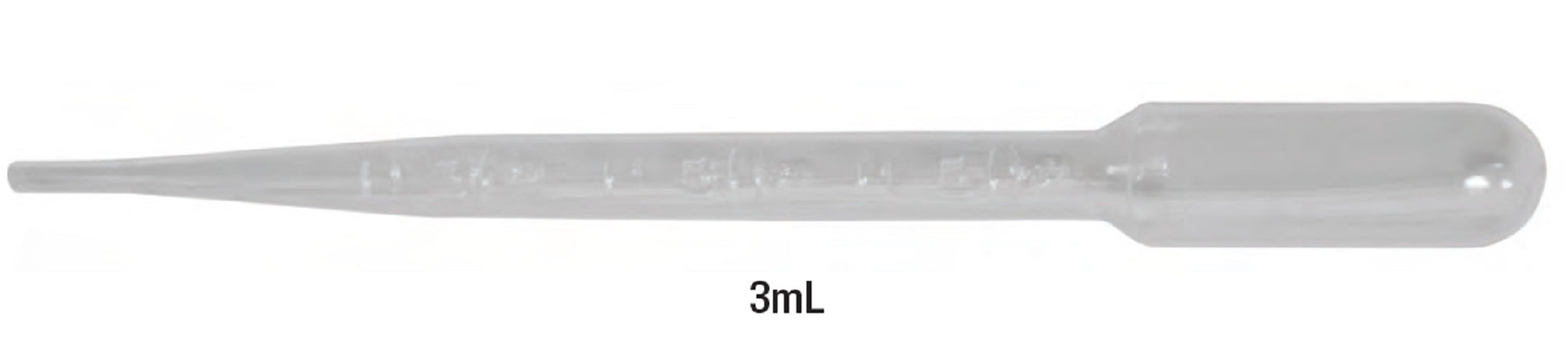 LABCO 3mLTransfer pipettes, draw 3.5mL, 16cm, plastic, grad upto 3 mL in 0.5mL increments, capacity 7mL, sterile, pkt/20/ctn/500