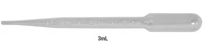 LABCO 3mLTransfer pipettes, draw 3.5mL, 16cm, plastic, grad upto 3 mL in 0.5mL increments, capacity 7mL, sterile, pkt/20/ctn/500