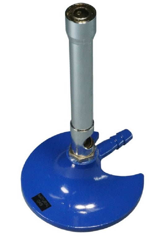 Technos Bunsen burner with air regulator for use with natural gas, 140mmH x 3mmD inlete tube,nickel plated tube